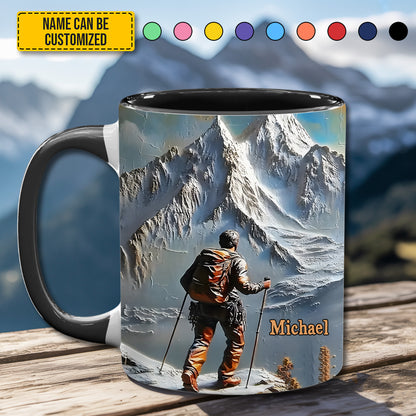 King of the Climb – Personalized Accent Mug