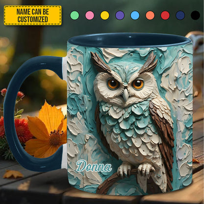 Love Owl - Personalized Owl Accent Mug
