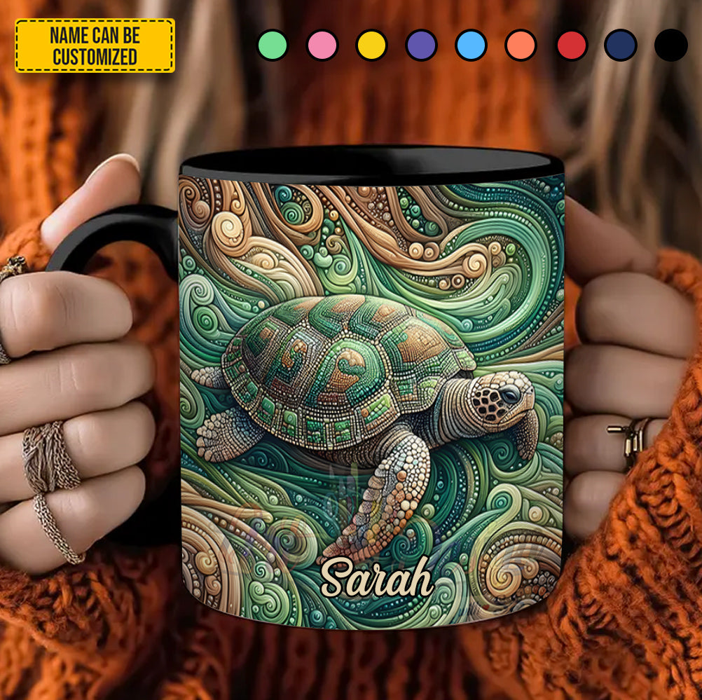 Personalized Sea Turtle Accent Mug