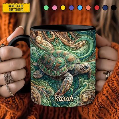 Personalized Sea Turtle Accent Mug