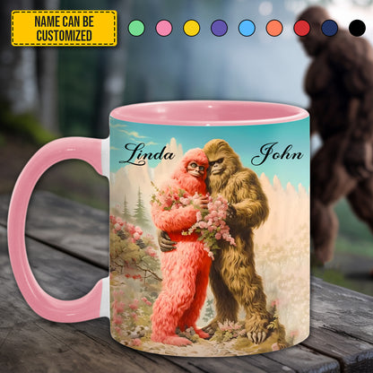 BigFoot Lovers Anniversary – Personalized Bigfoot Accent Mug
