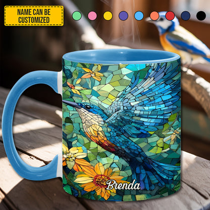 Humming Bird - Personalized Accent Mug