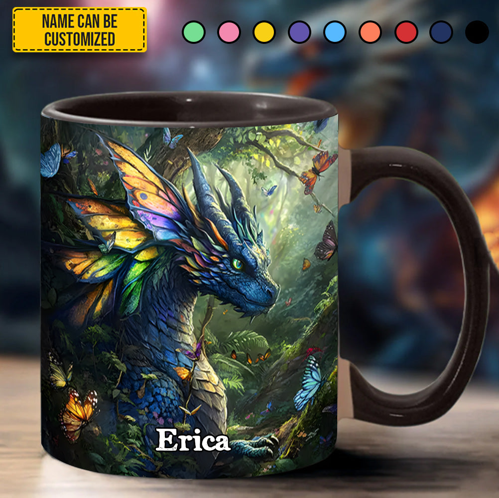 Personalized Dragon Accent Mug