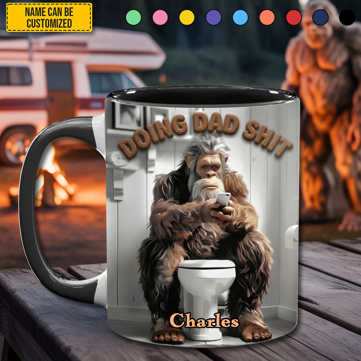 Doing Dad Sh*t - Personalized Dad Accent Mug