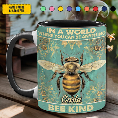 Bee Kind - Personalized Bee Accent Mug