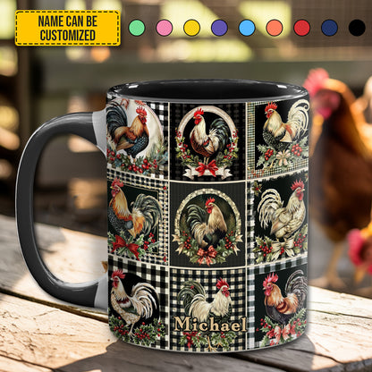 Chicken Collection Accent Mug - Personalized Chicken Accent Mug