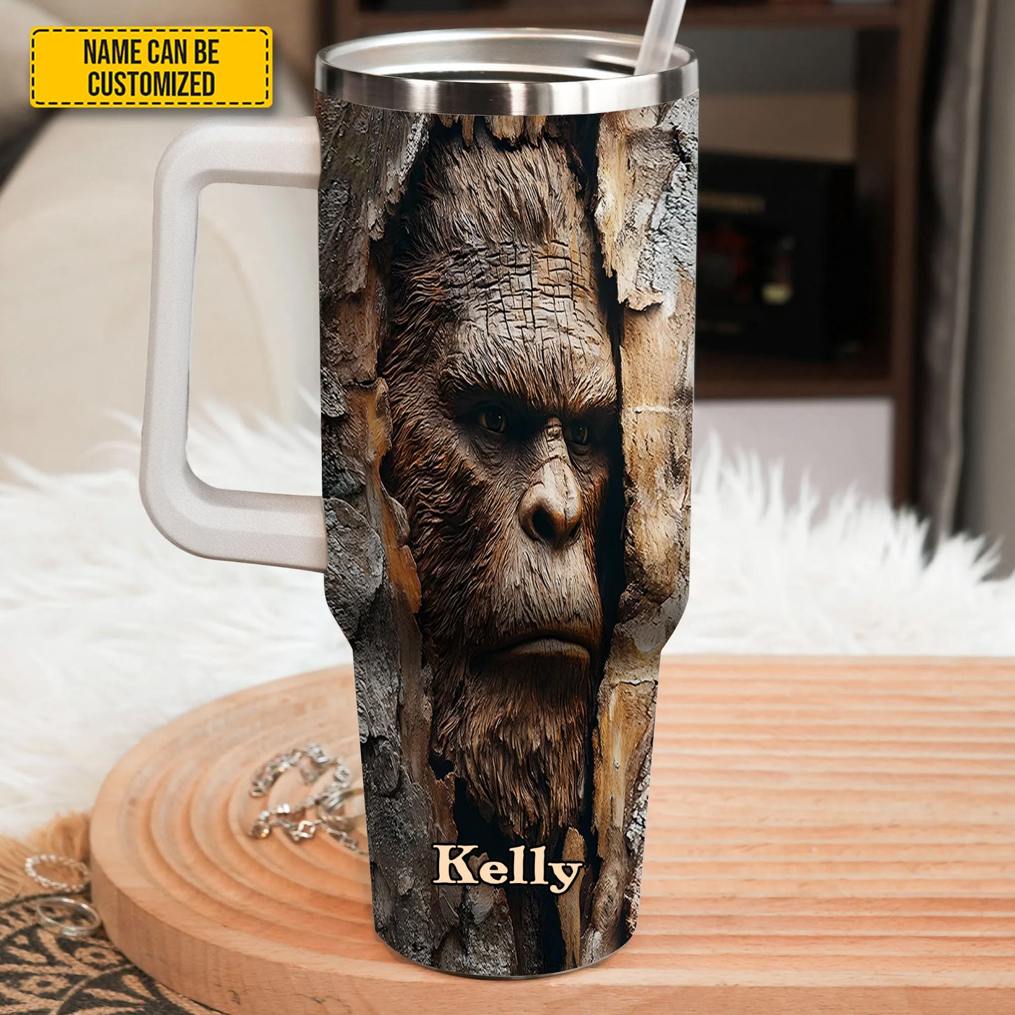 Proof I Found Him – Personalized Bigfoot Tumbler 40oz