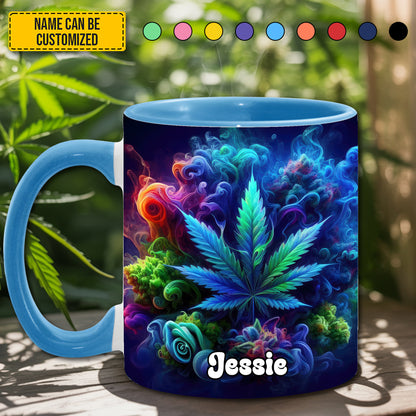 Personalized Colorful Smoke & Weed Accent Mug