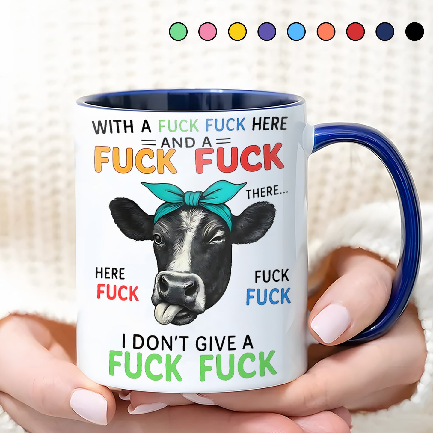 Funny Highland Cow Accent Mug