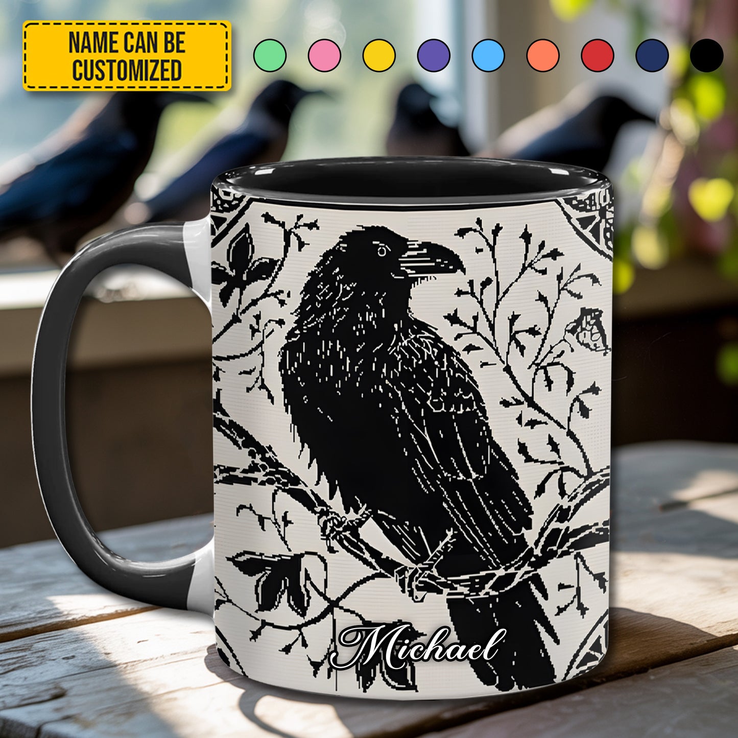 Raven Whisper - Personalized Accent Mug