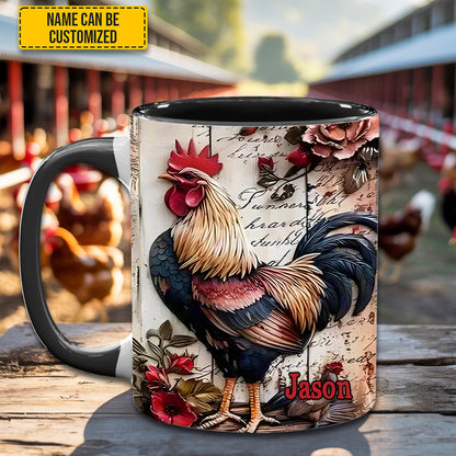 Rooster Farmhouse – Personalized Chicken Accent Mug