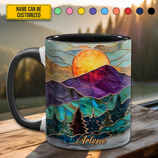 Mountain Glow - Personalized Accent Mug
