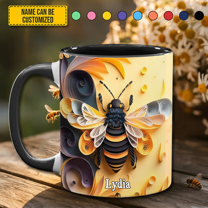 Love Bee - Personalized Bee Accent Mug