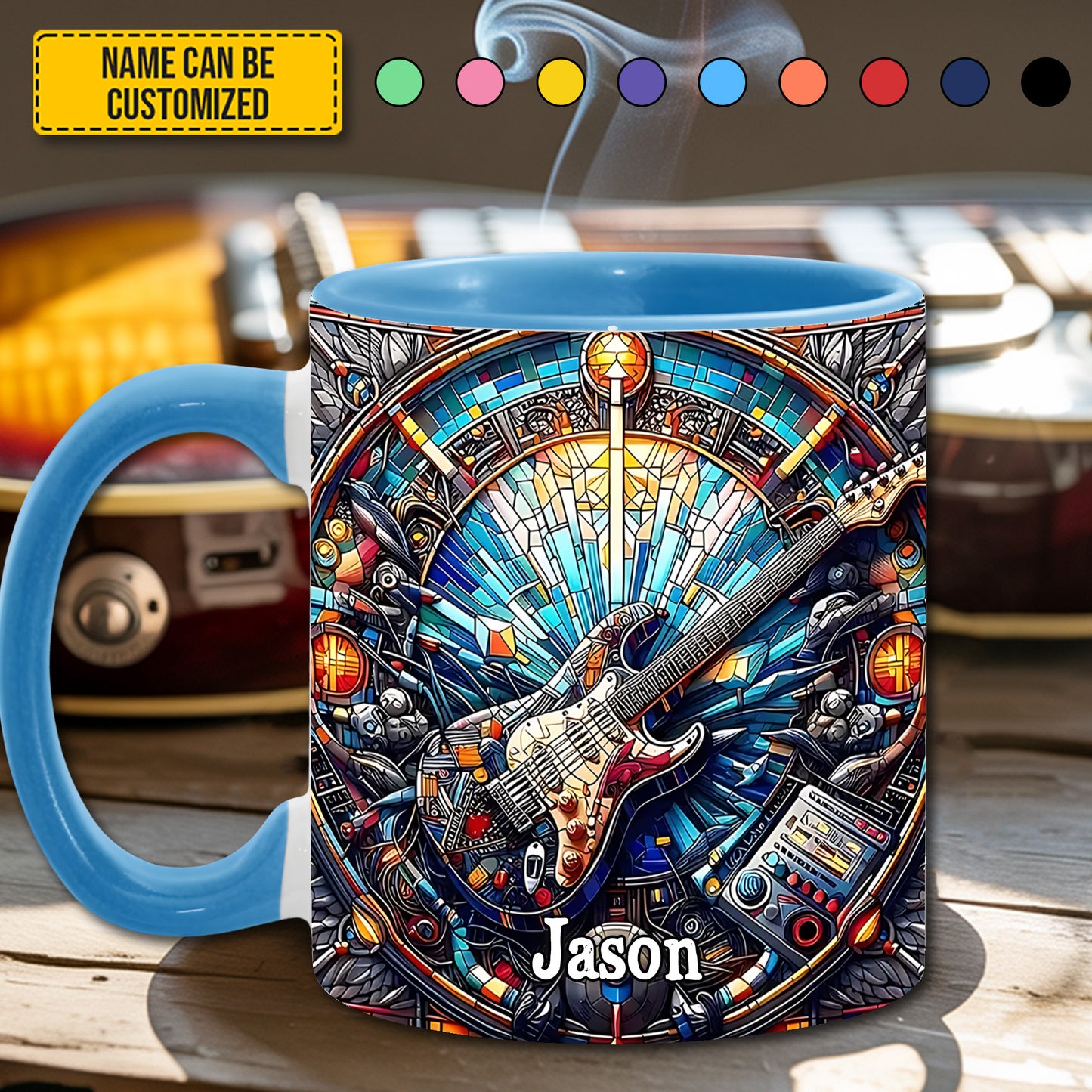 Electric Guitar – Personalized Guitar Accent Mug