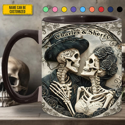 Skull Couple - Personalized SKull Accent Mug