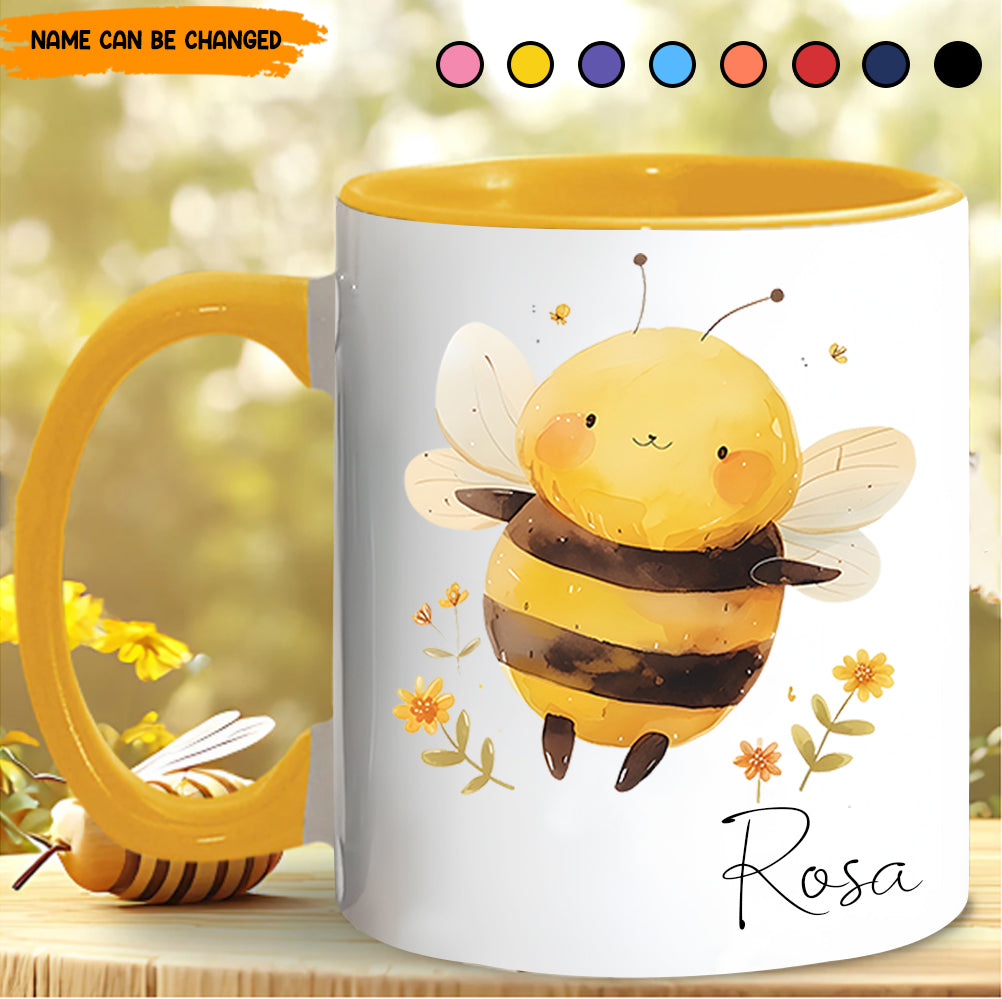 Personalized Cute Bee Accent Mug
