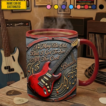 May Be Old But I Got To See All The Cool - Guitar Accent Mug
