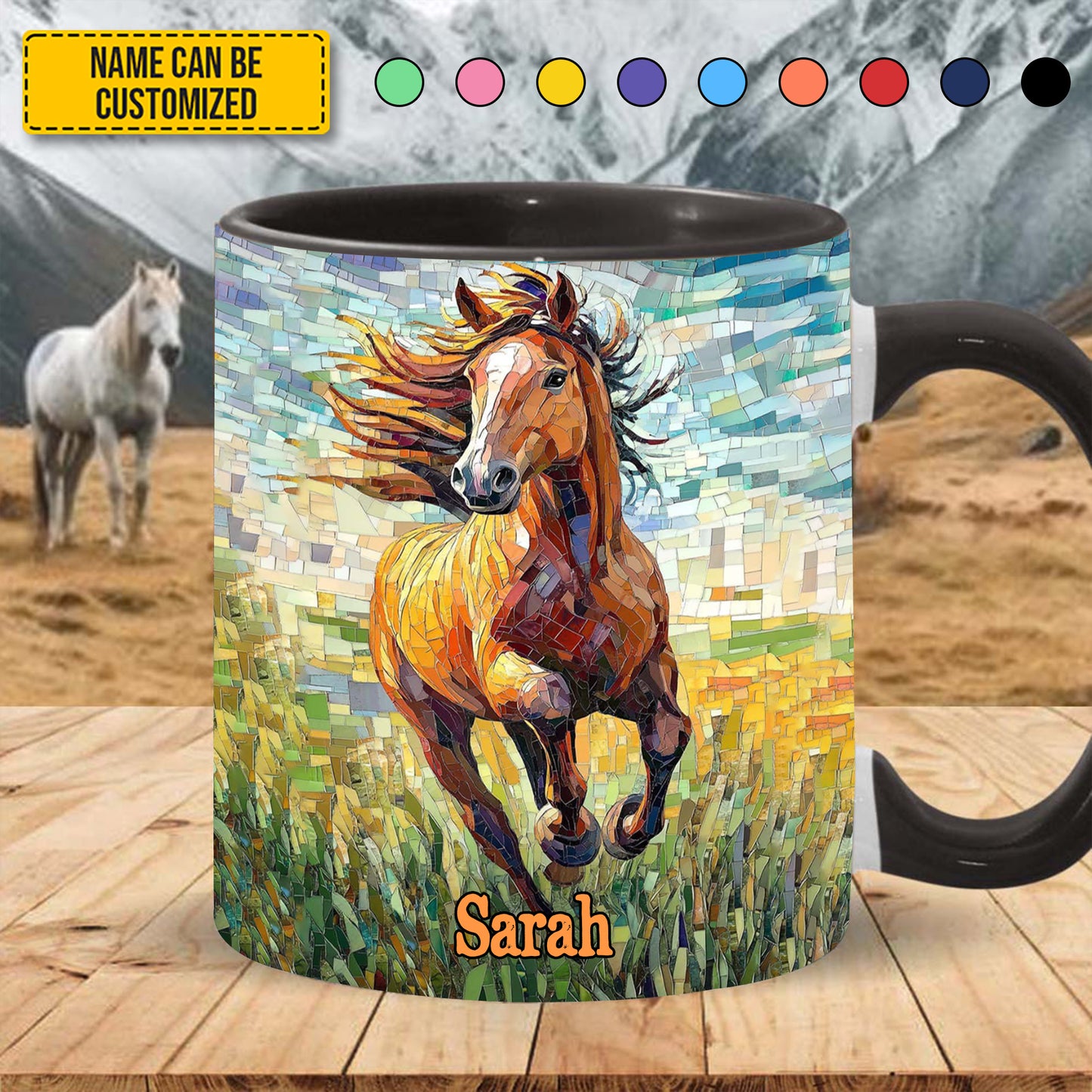 Personalized Wild Horse Accent Mug