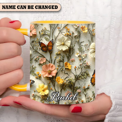 Beaufiful Flowers - Personalized Accent Mug