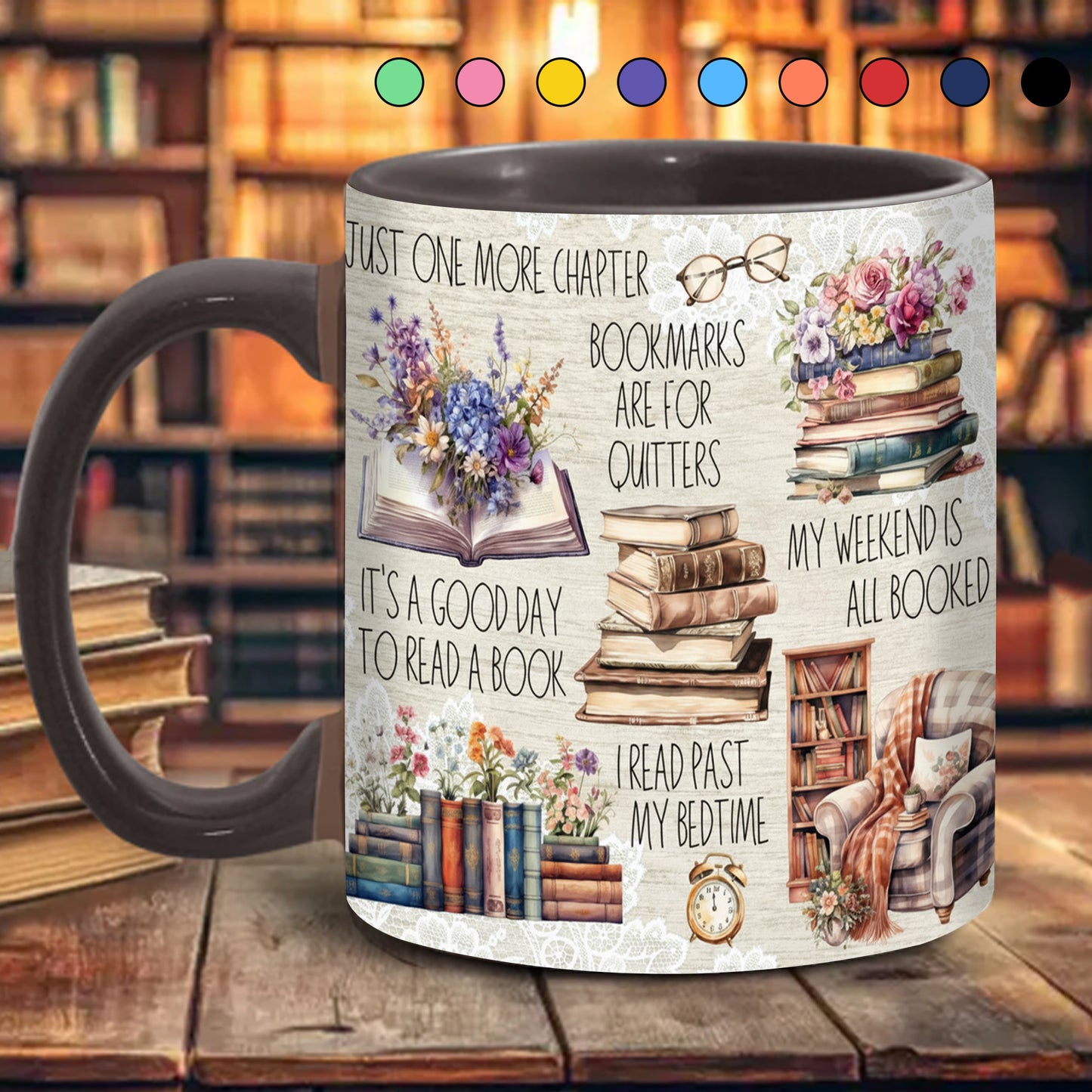 Just A Girl Who Loves Books Accent Mug