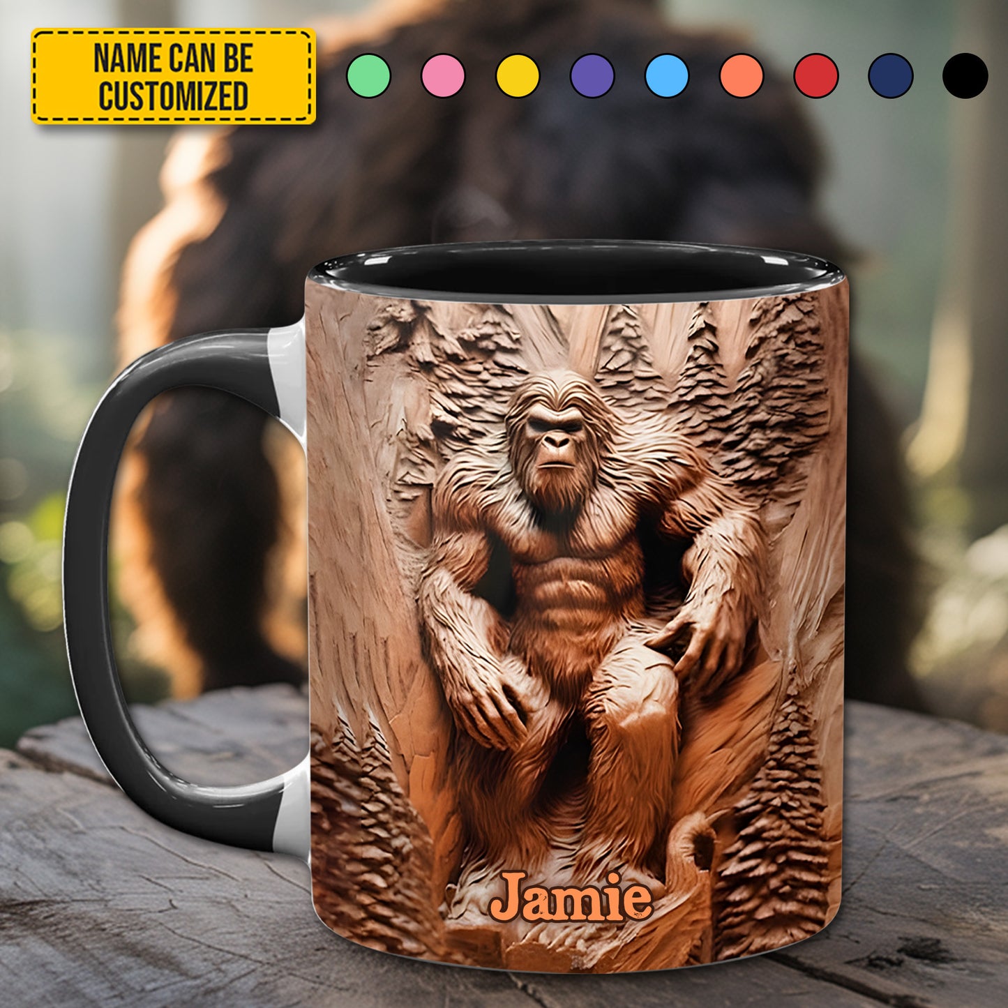 Bigfoot Vibes - Personalized Sasquatch Accent Mug