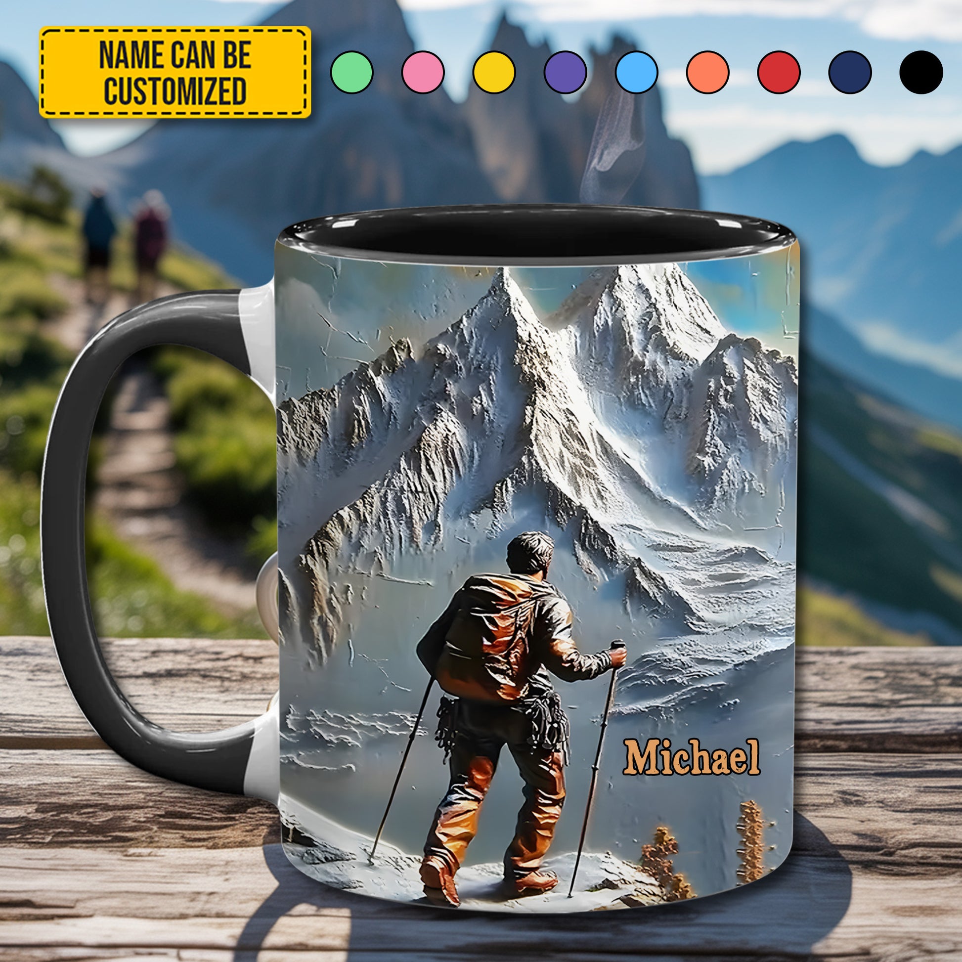 King of the Climb – Personalized Accent Mug