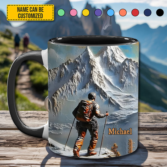 King of the Climb – Personalized Accent Mug