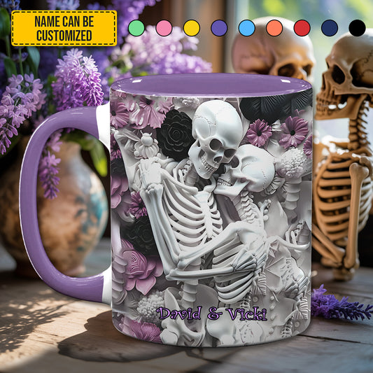 Skull Couple - Personalized Skull Accent Mug