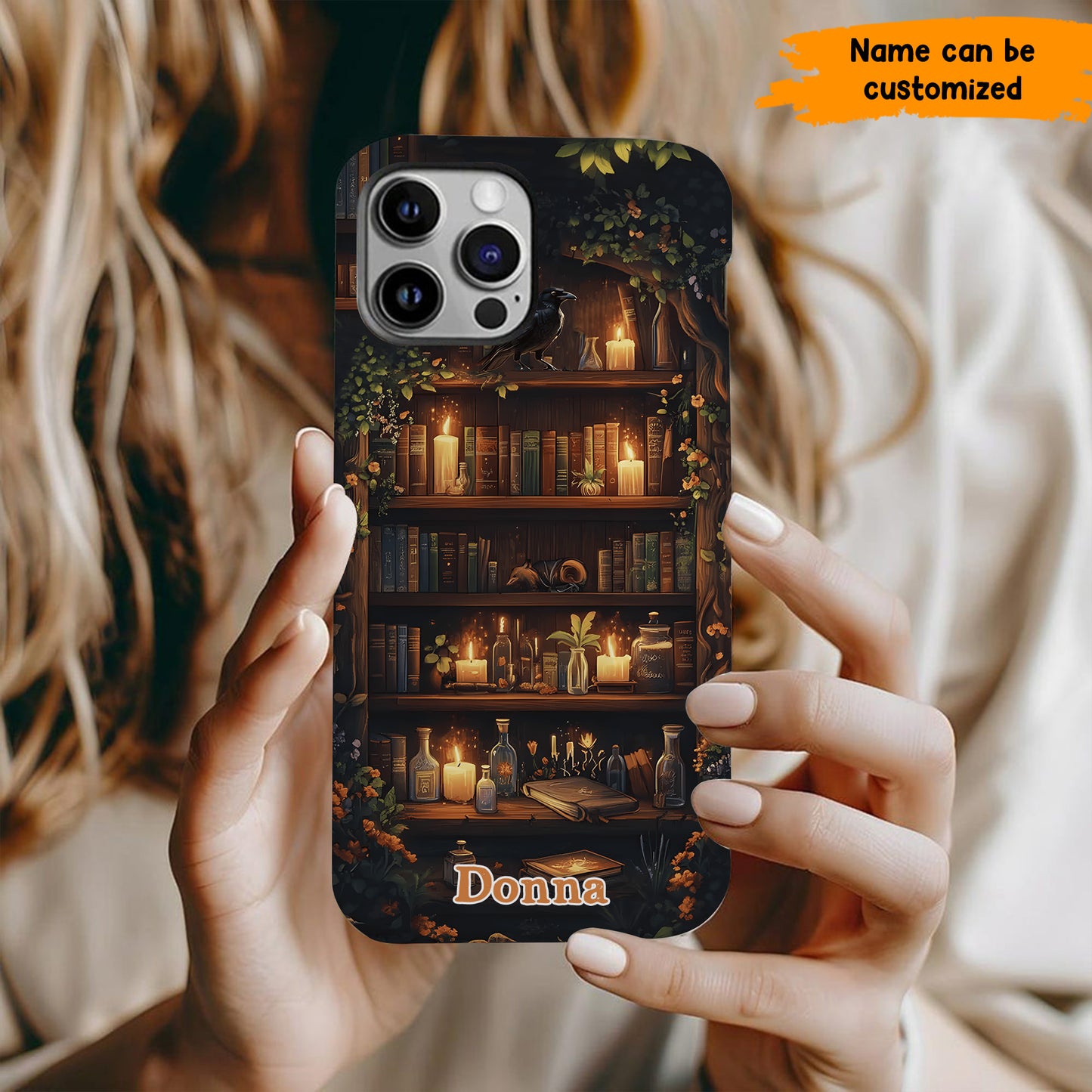 Personalized Bookshelf Phone Case