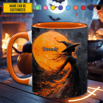 Personalized Witch in the Moonlight Accent Mug