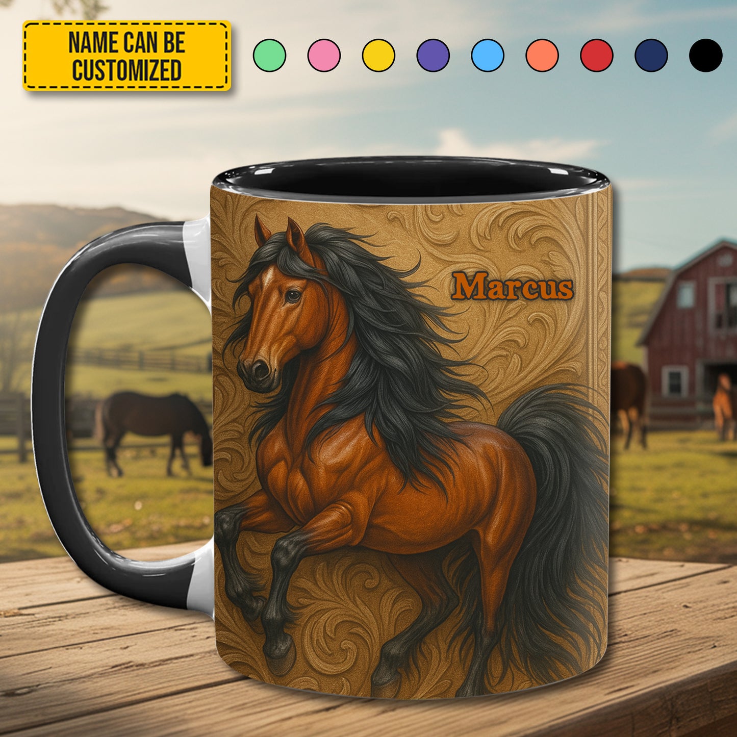 Brown Horse - Personalized Horse Accent Mug