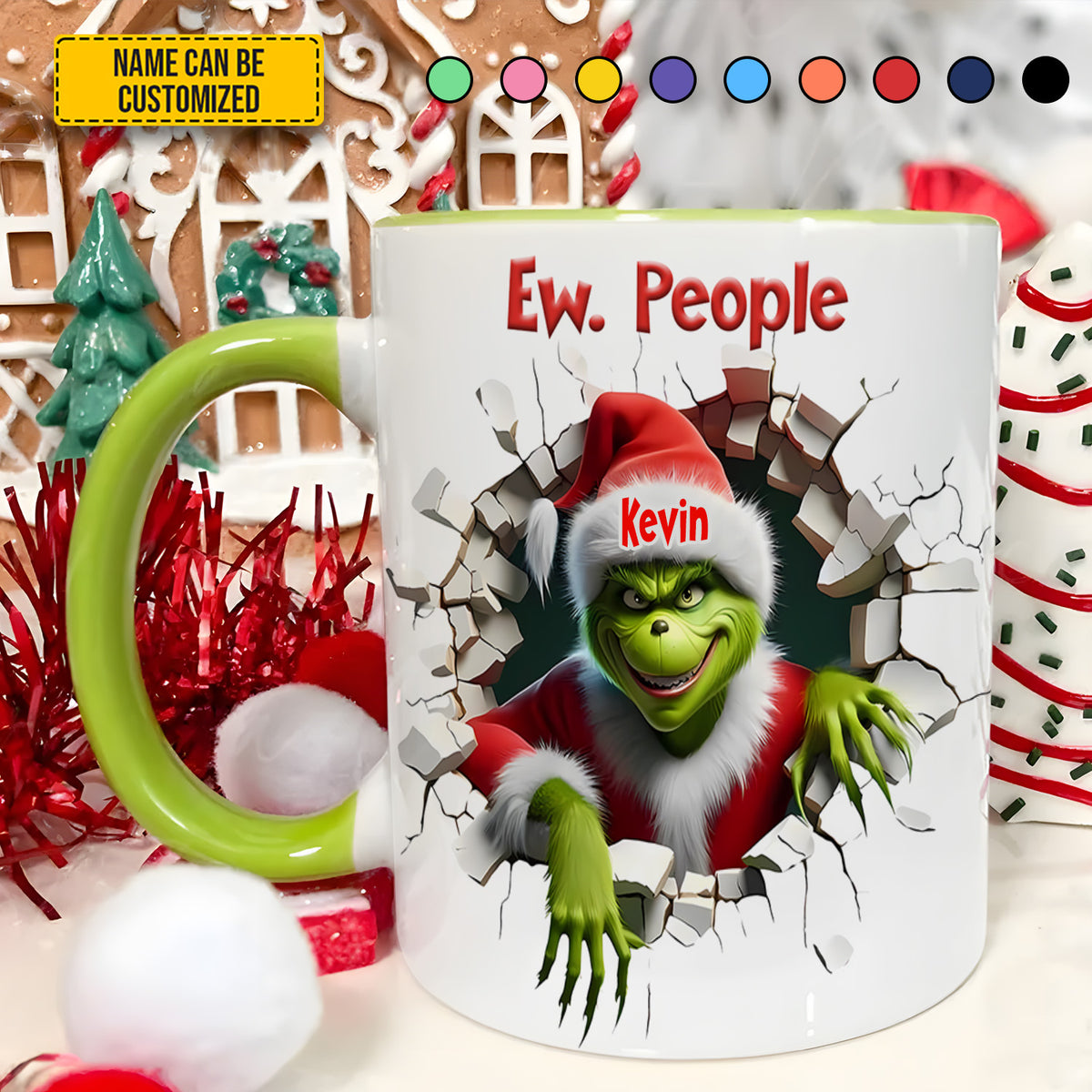 Holiday Grump – Personalized Funny Christmas Accent Mug