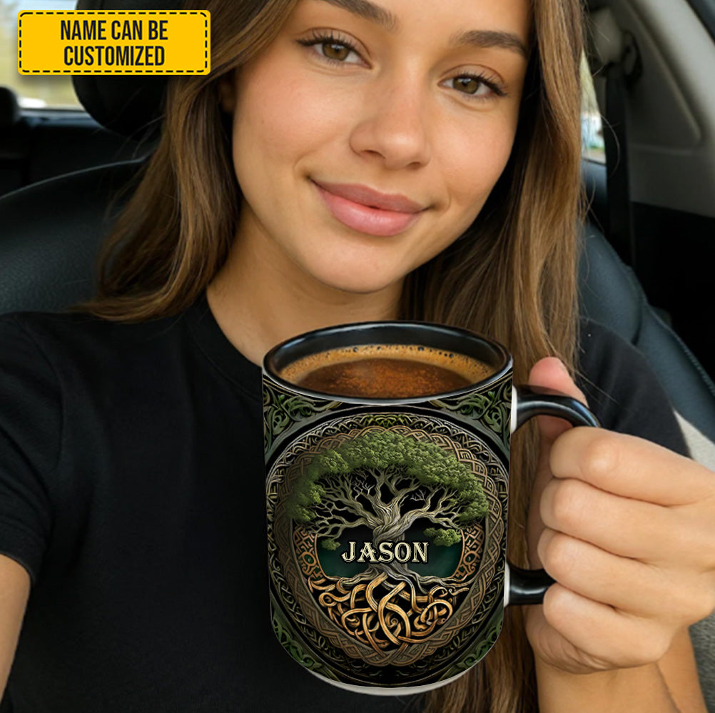 Personalized Celtic Tree of Life Accent Mug