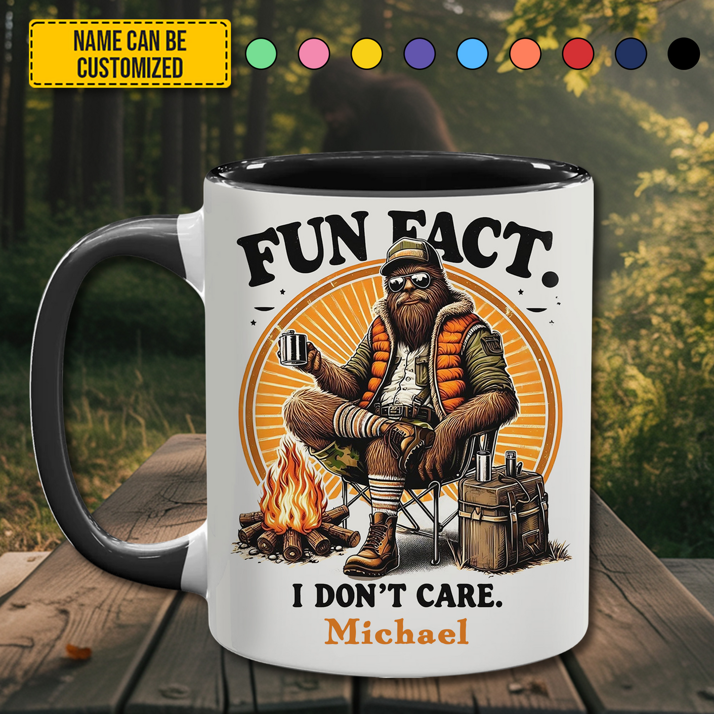 Chill & Don’t Care – Personalized Sasquatch Accent Mug