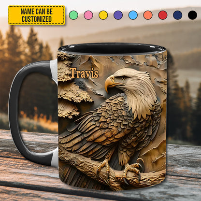 Strong Eagle - Personalized Eagle Accent Mug