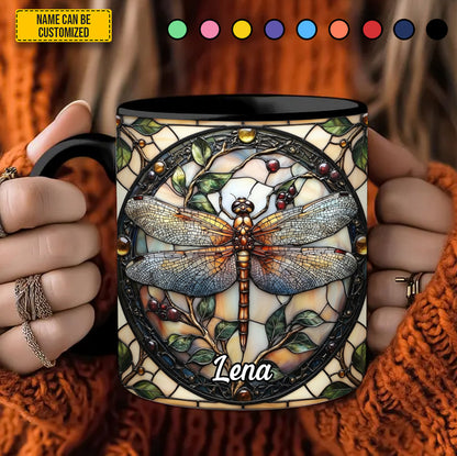 Dragonflies Lover - Personalized Dragonflies Accent Mug
