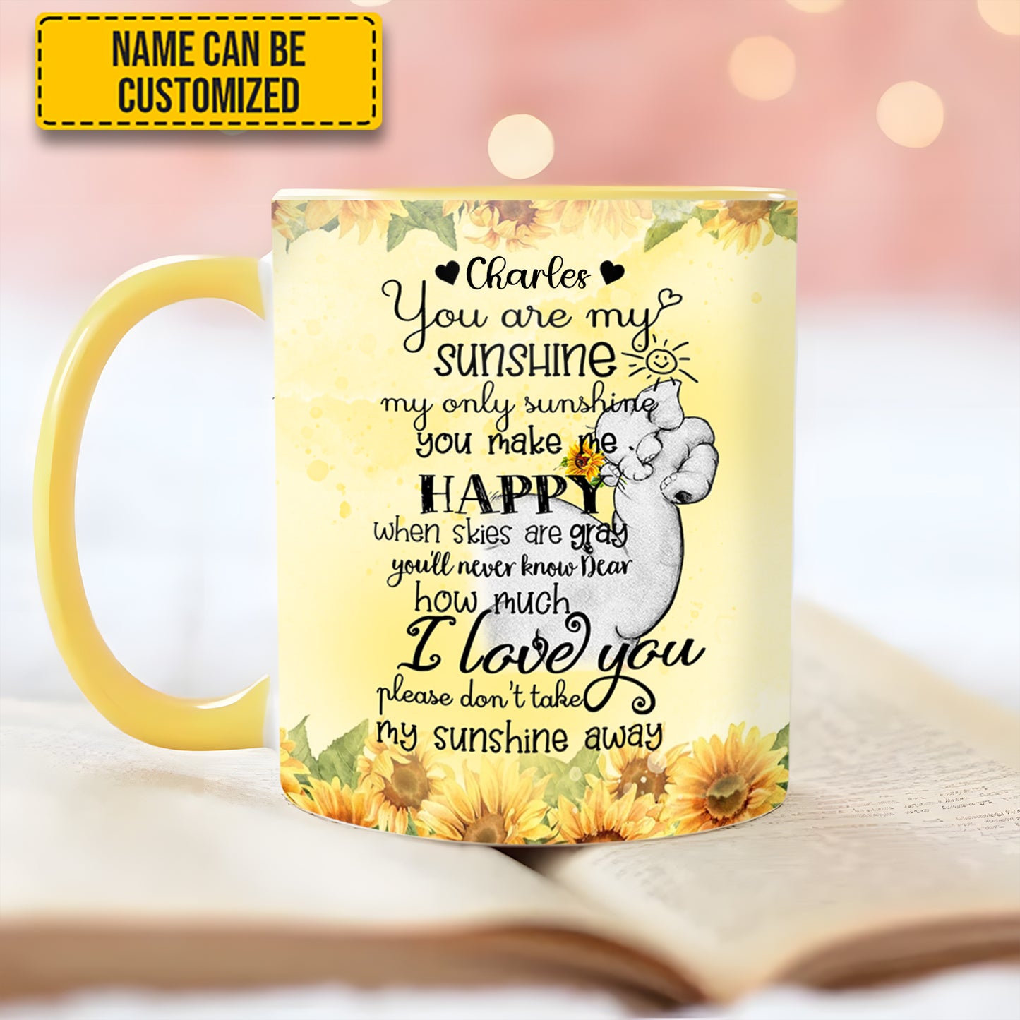 You're My Sunshine Elephant - Personalized Accent Mug