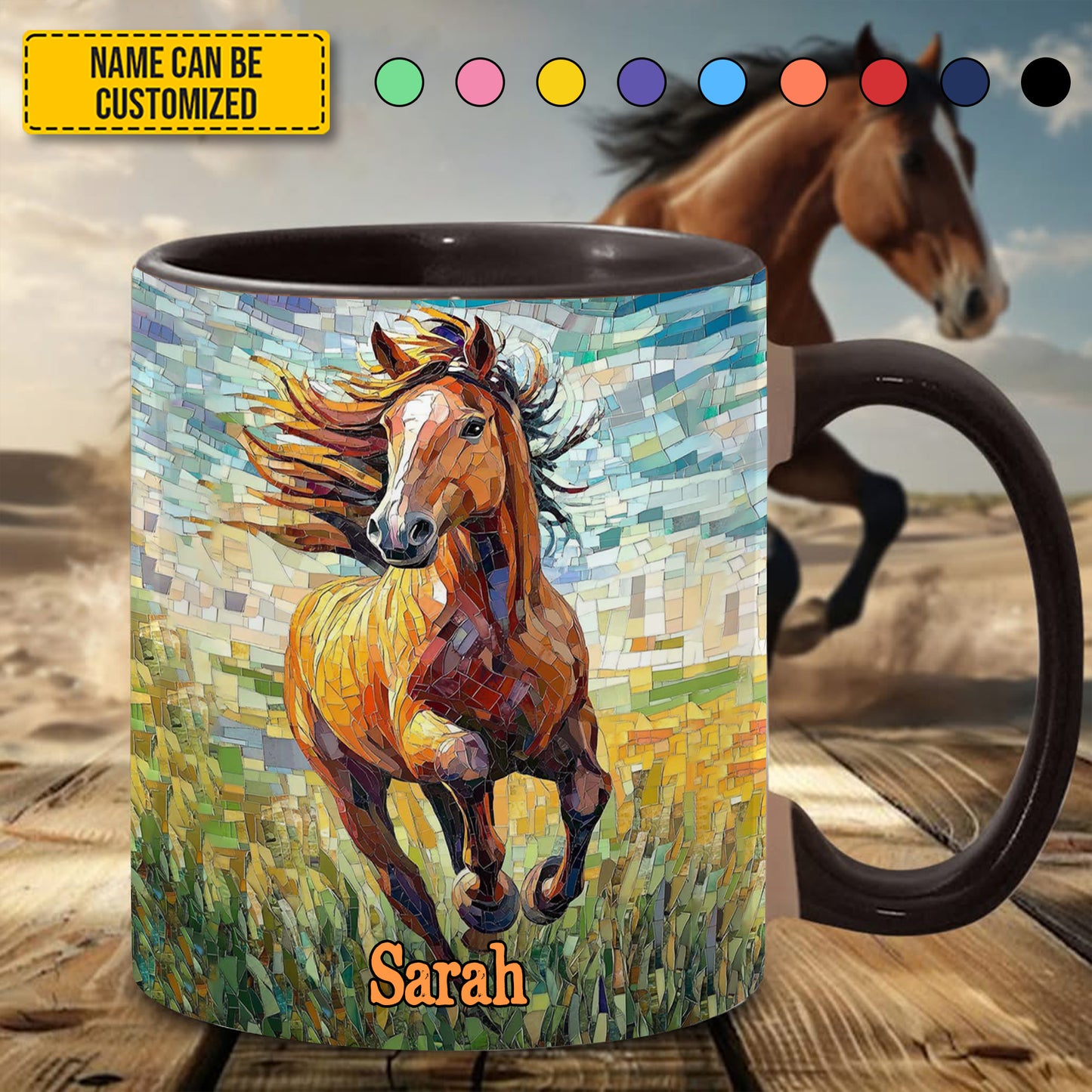 Personalized Wild Horse Accent Mug
