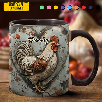 Chicken - Personalized Chicken Accent Mug