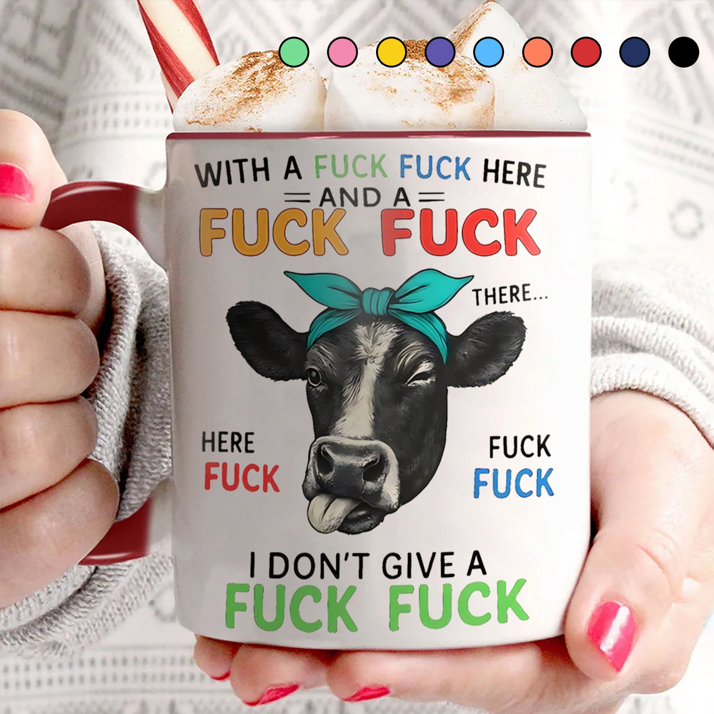 Funny Highland Cow Accent Mug