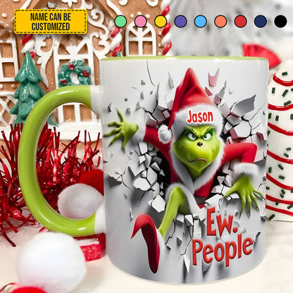 Grumpy Christmas Monster – Personalized Funny Accent Mug