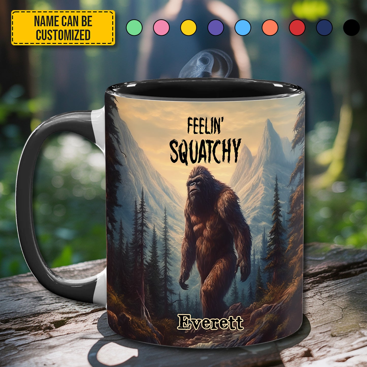 Feelin' Squatchy – Personalized Sasquatch Accent Mug