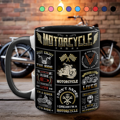 Vintage Motorcycle Collection Accent Mug