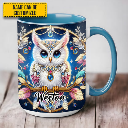 Spring and Summer Tree Owl - Personalized Owl Accent Mug