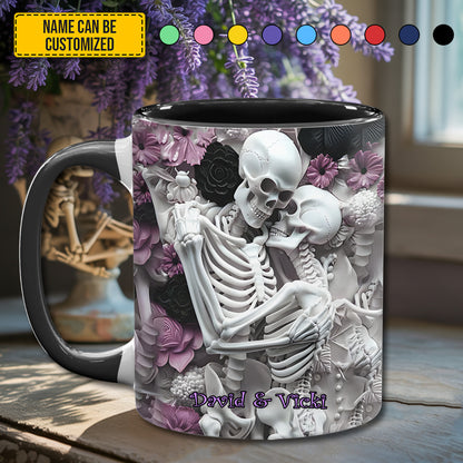 Skull Couple - Personalized Skull Accent Mug