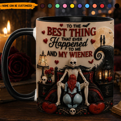 To The Best Thing - Personalized Gothic Couple Accent Mug