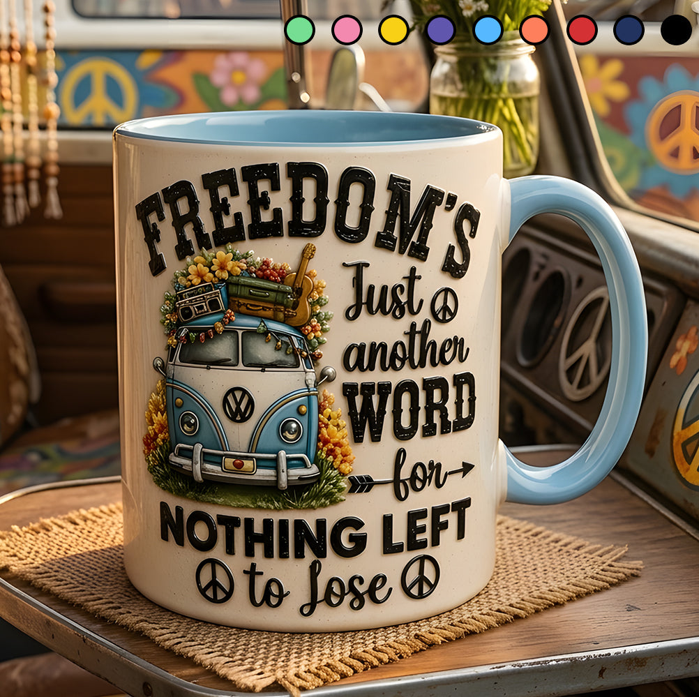 Freedom's Just Another Word - Hippie Accent Mug