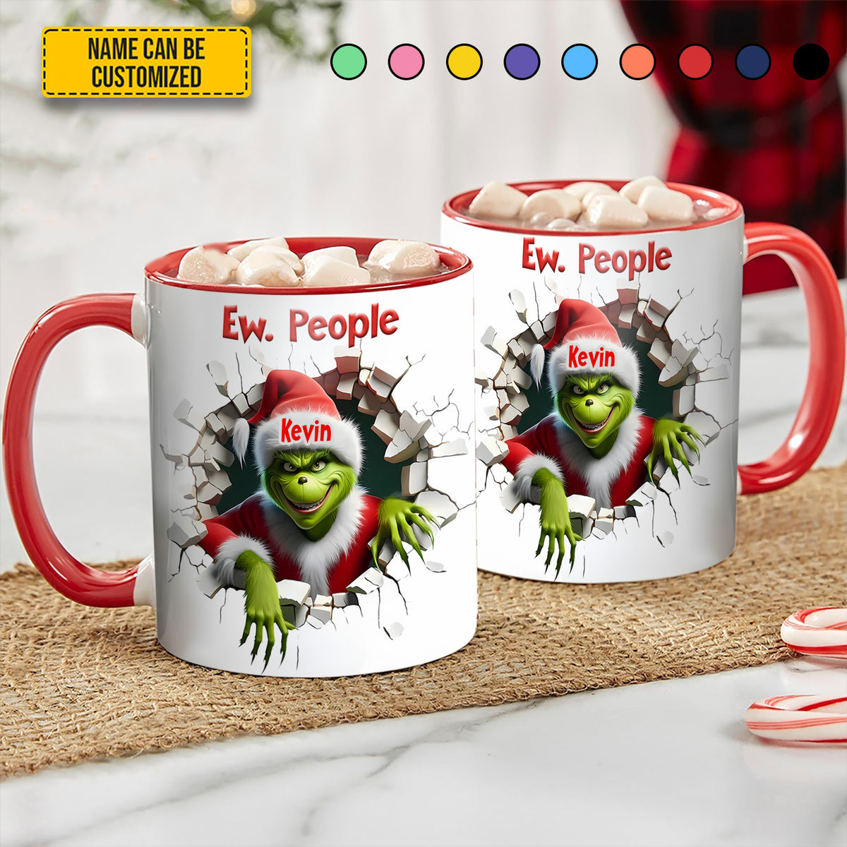 Holiday Grump – Personalized Funny Christmas Accent Mug