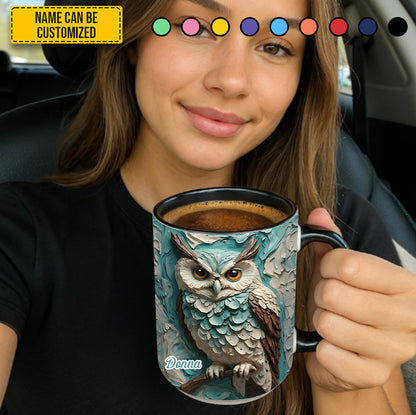Love Owl - Personalized Owl Accent Mug