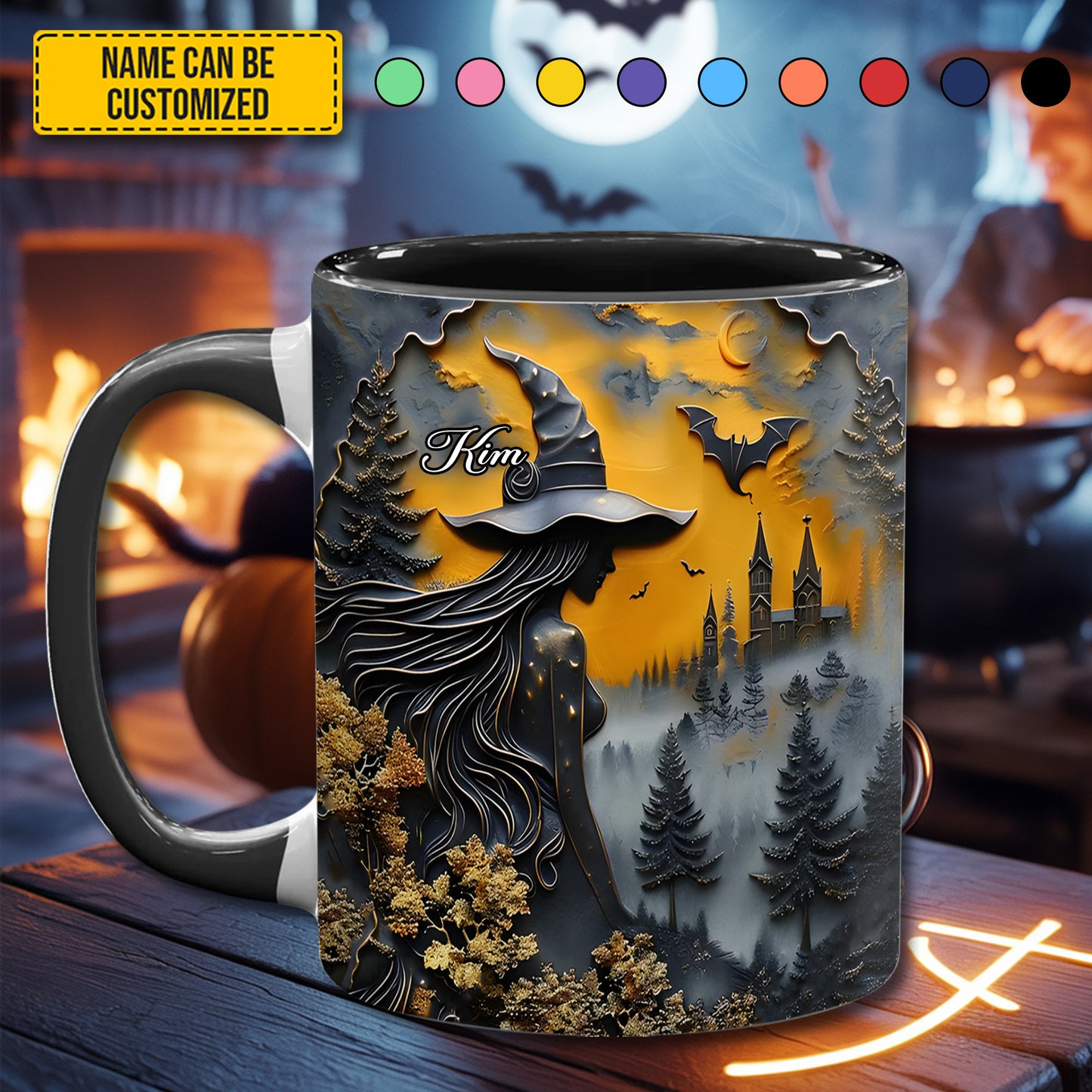 Mystery Witch - Personalized Witch Accent Mug